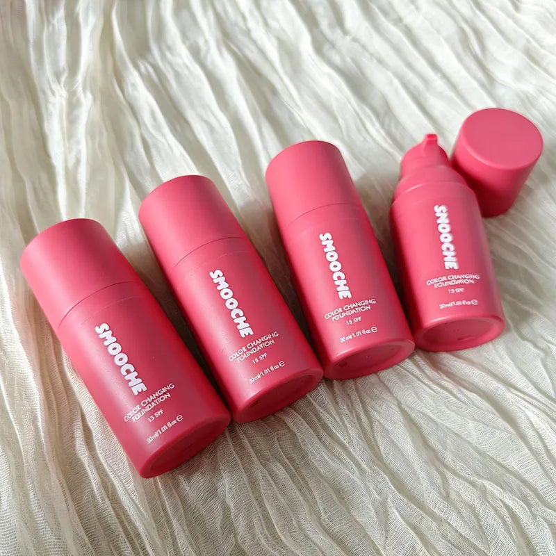 Smooche Color Changing Liquid Foundation Lightweight Self Adjusting Skin Tone Match Moisturizing Natural Glow Makeup Base Beauty